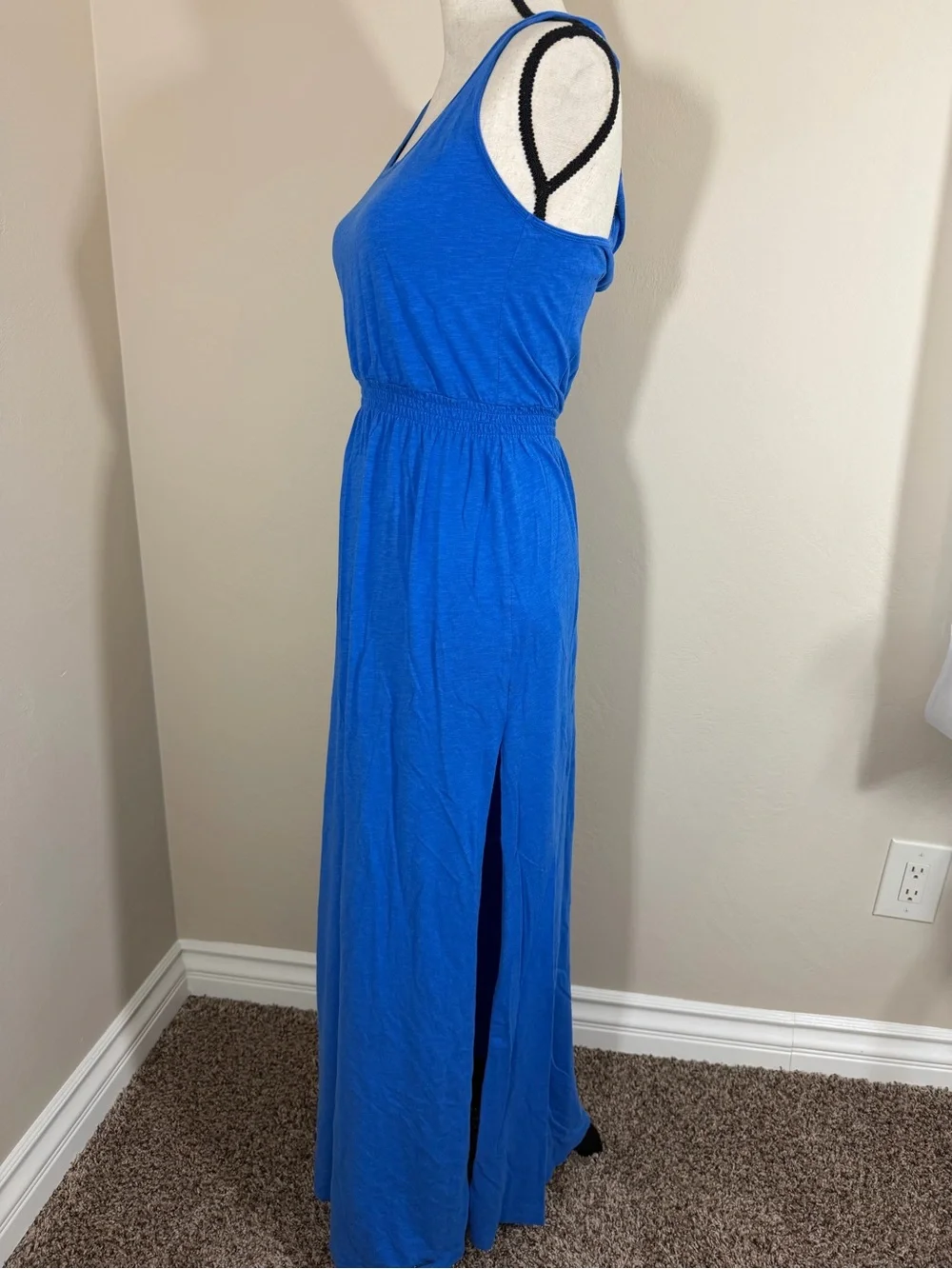 Abercrombie and Fitch Womens Royal Blue Racerback Maxi Dress Size Small
